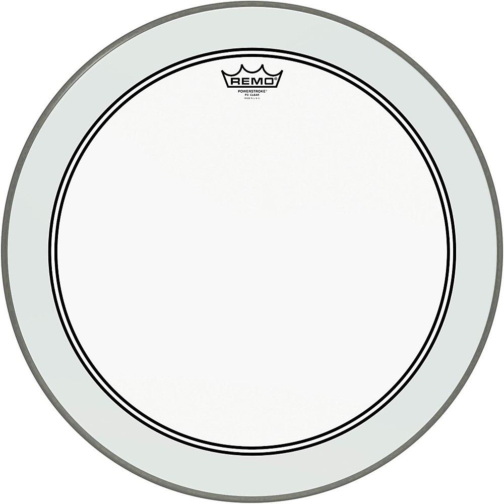 Remo Powerstroke 3 Clear Bass Drum Head with Impact Patch  22 in.