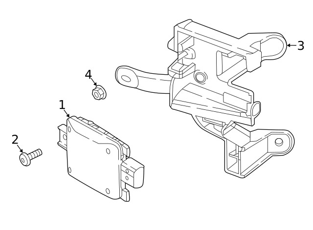 Genuine Blind Spot Detection System Warning Sensor Bracket 17A-907-455-C