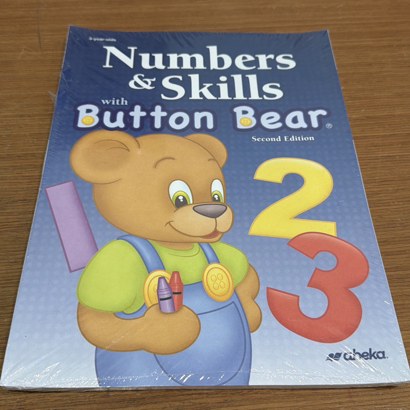 Abeka Numbers & Skills with Button Bear 2nd Ed, Unbound, (3 year old) New 168297