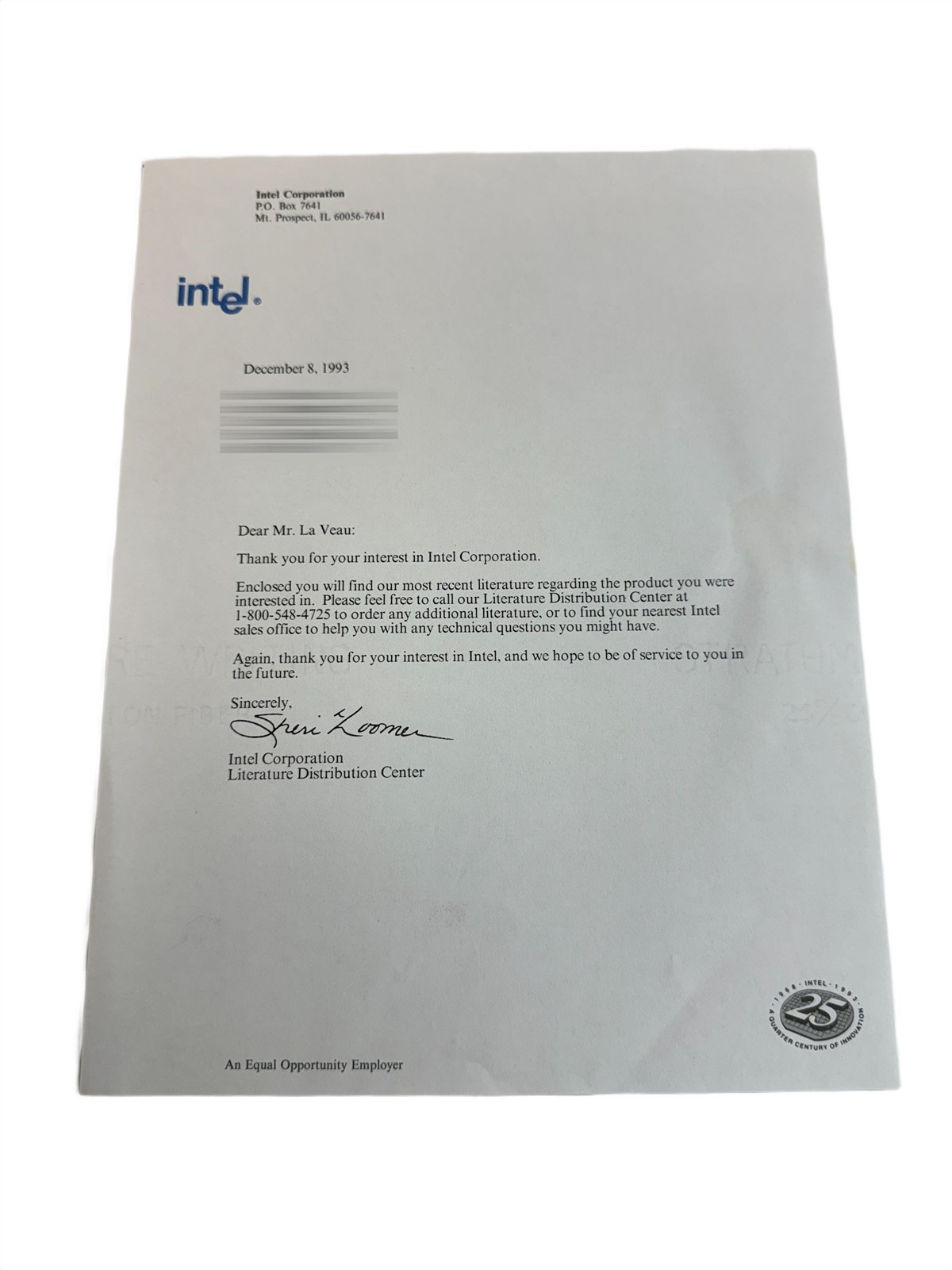Intel 1994 MCS 96 Product Builder Software Literature Borchure