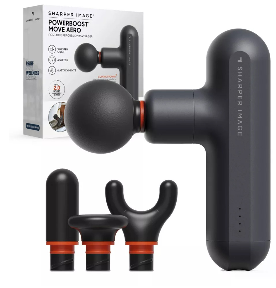 Massage Gun Sharper Image Powerboost Move 02 Percussion Massager Matte Navy