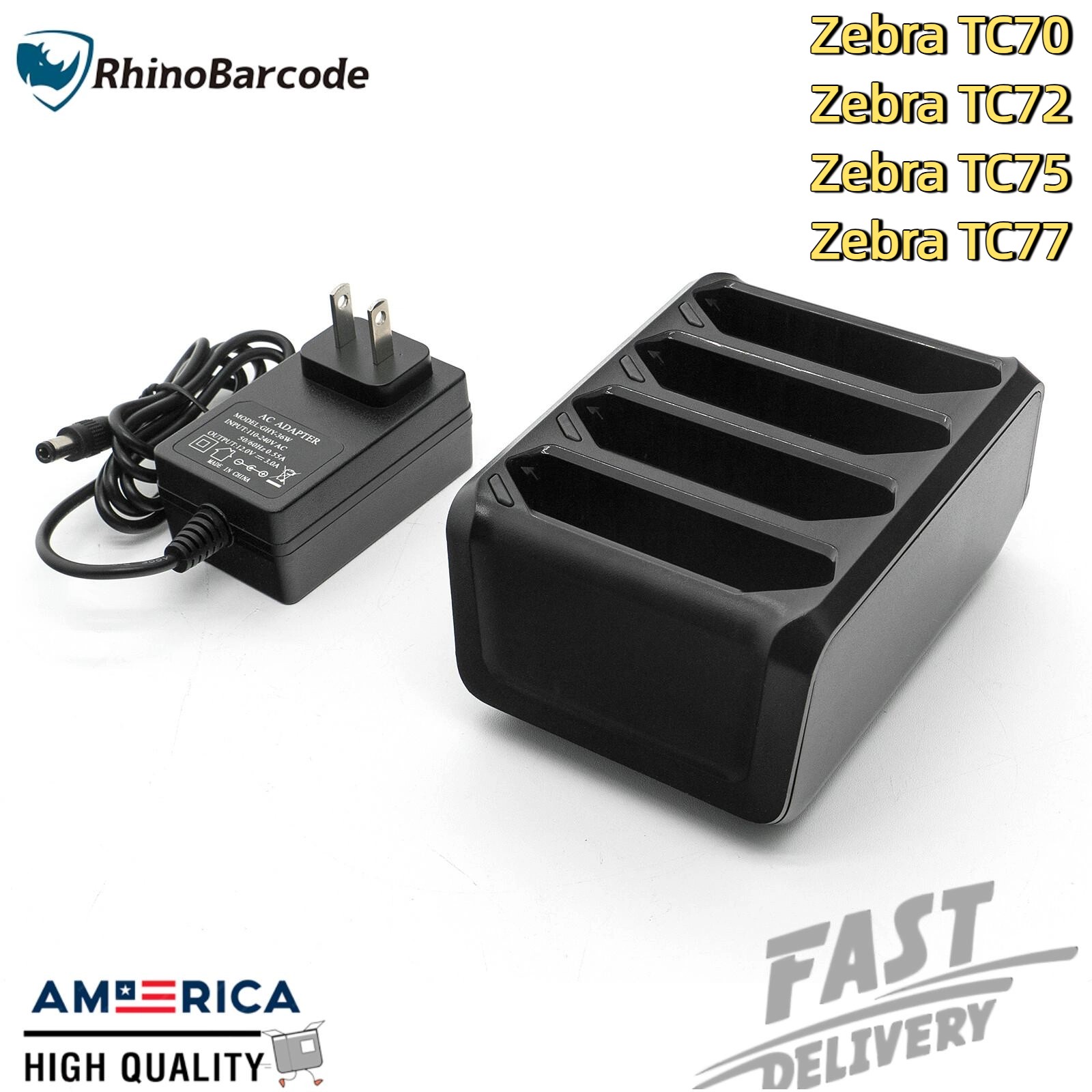 SAC-TC7X-4BTYC1  4-Bay Battery Charging Cradle For Zebra TC70 TC75 TC72 TC77 New
