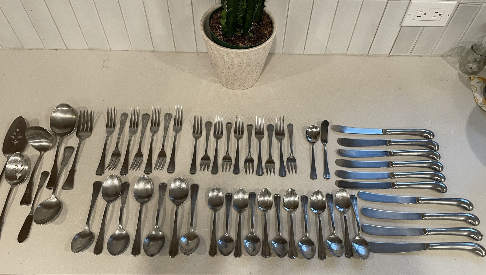 Lot of 52 Pieces Wesley Forge WLF3 Vintage w/Oneida Community Servers