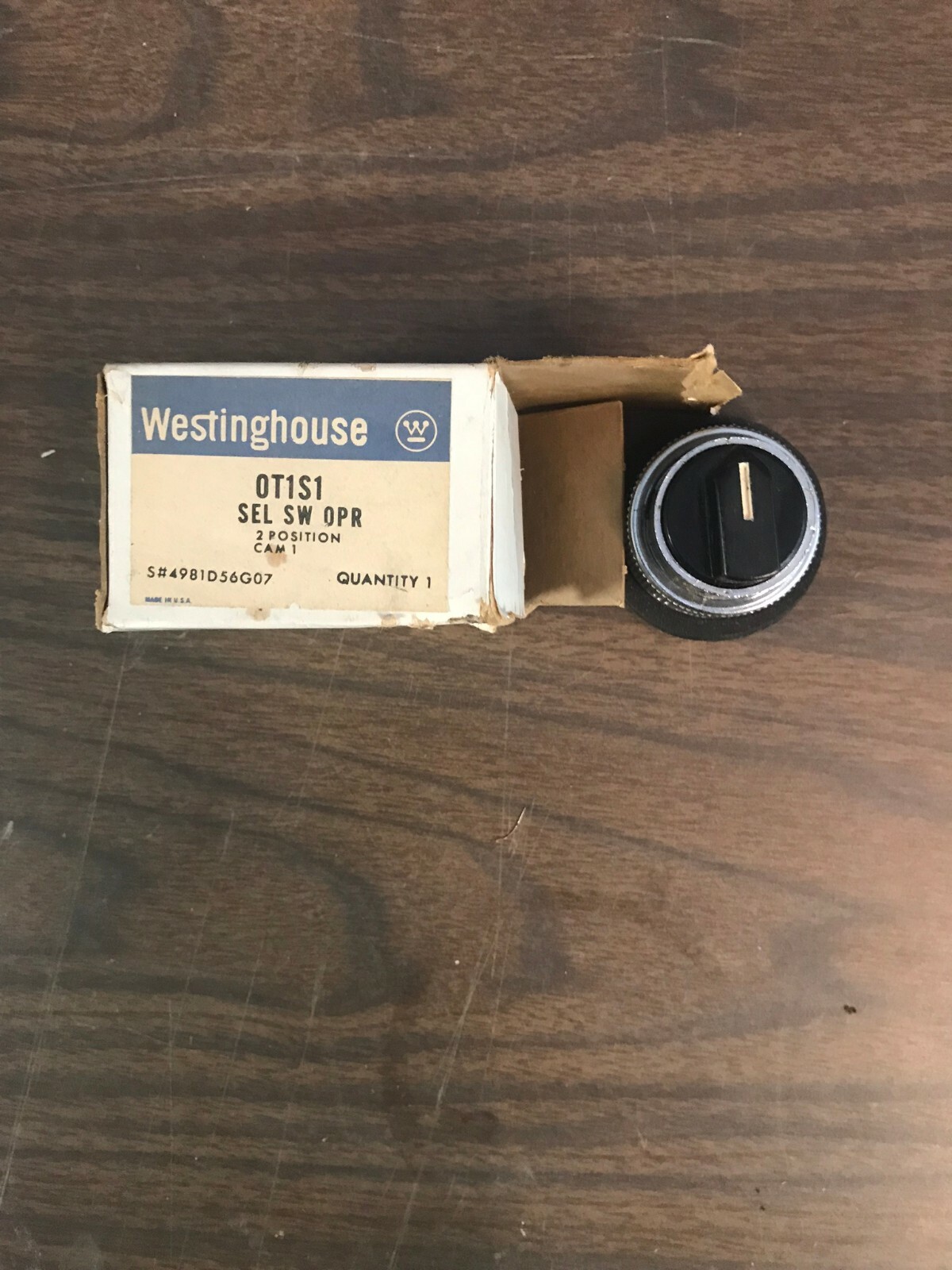 NEW Westinghouse OT1S1 2-Position Selector Switch Black
