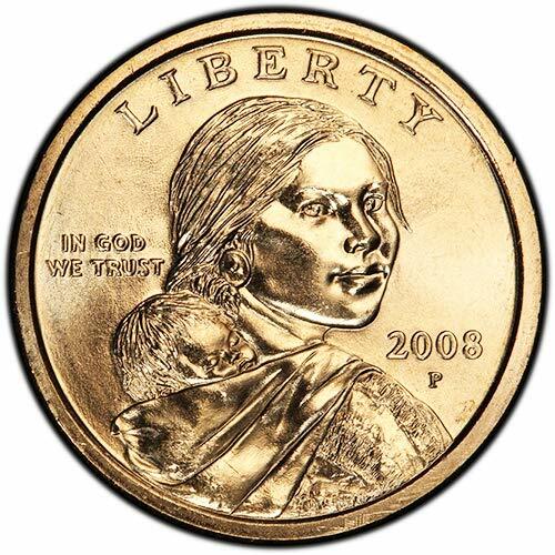 BU 2008 P Sacagawea Dollar Coin From Mint Roll