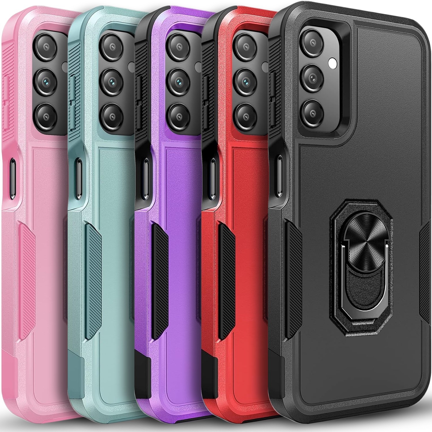 For Samsung Galaxy A17 5G Case Phone Stand Cover Shockproof + Tempered Glass