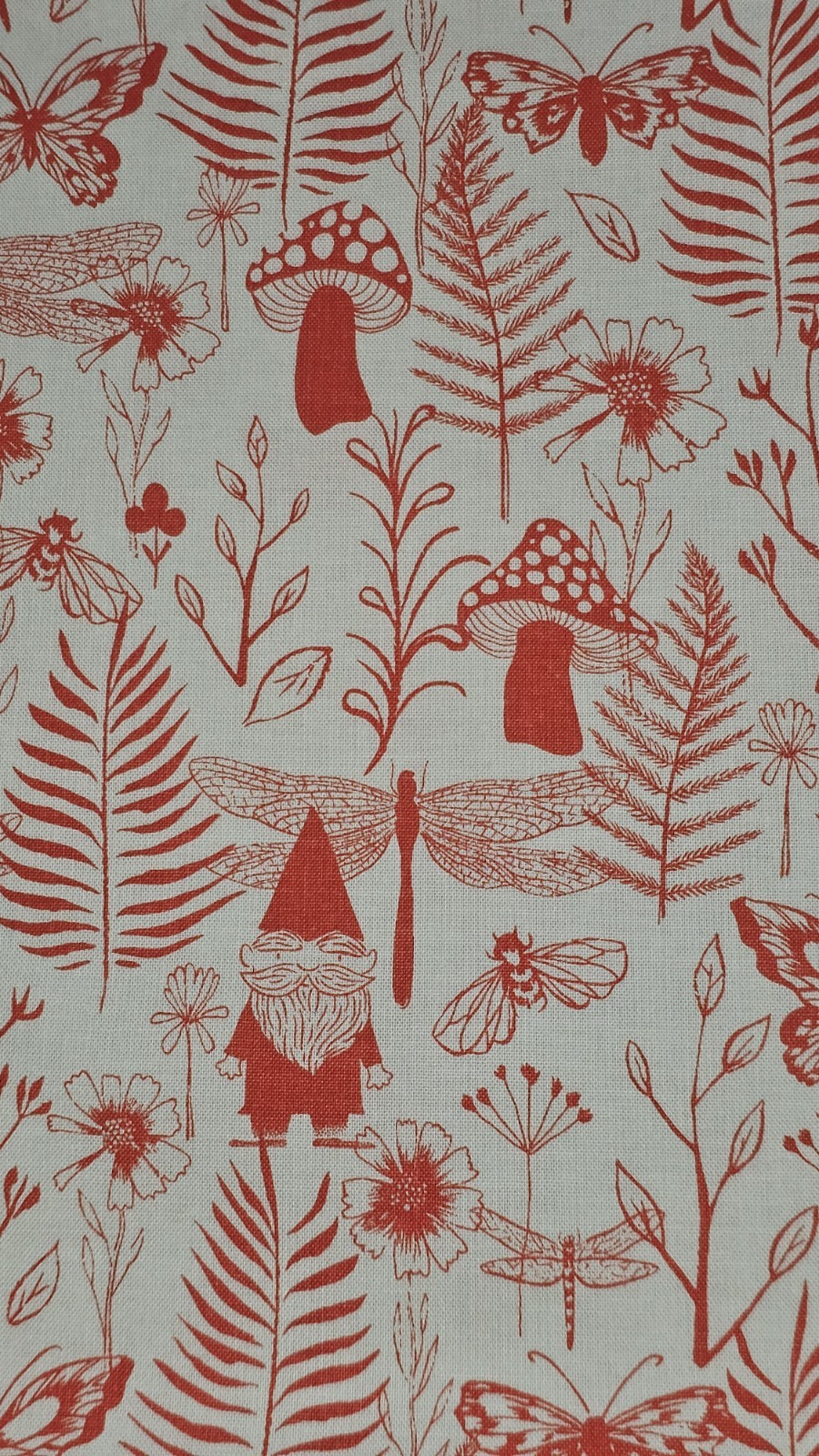 Front Yard Home Sweet Gnome By the yard X 43 Inches Cotton Sarah Watts