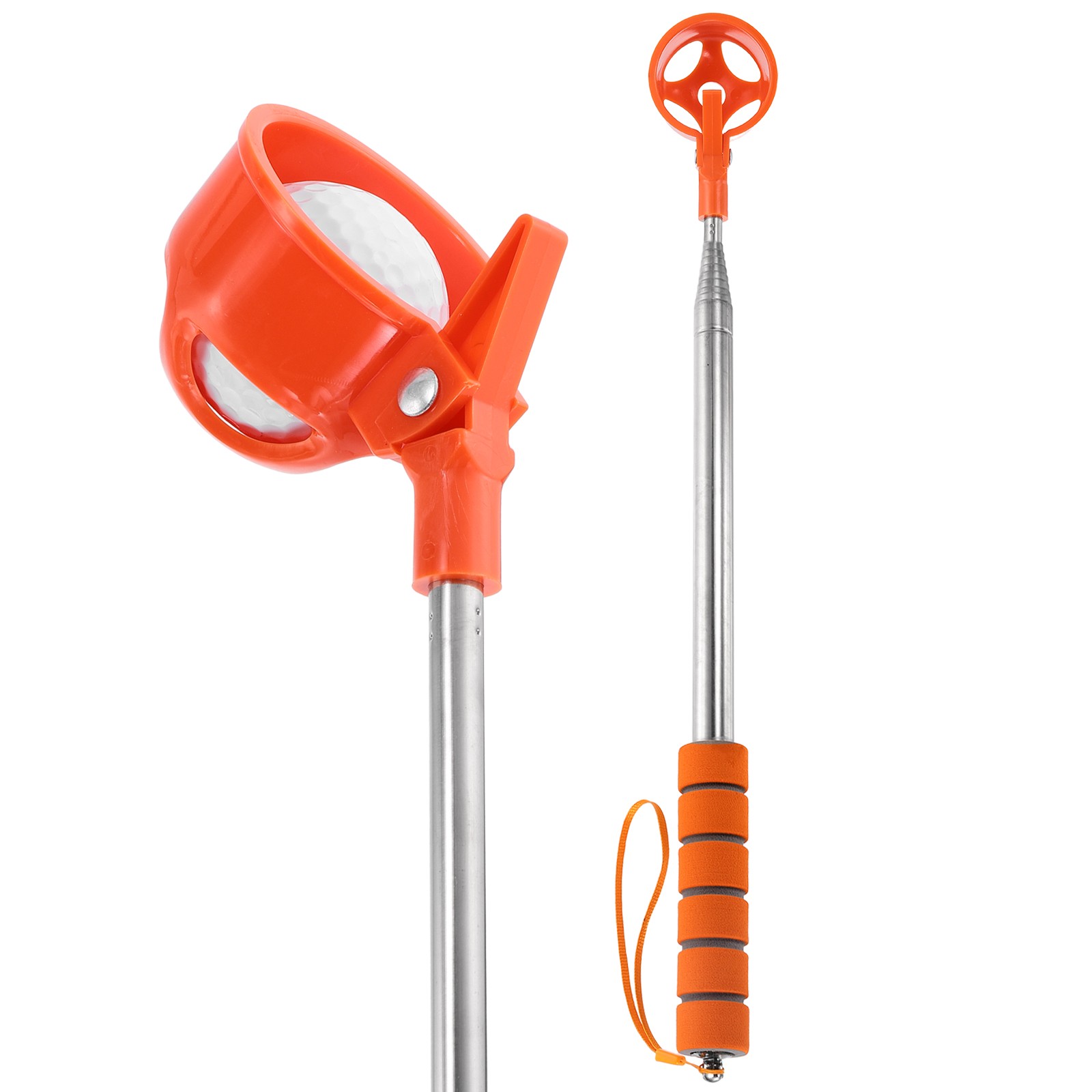 8.9Ft Golf Ball Grabber for Water Orange-Fitting for Golfers