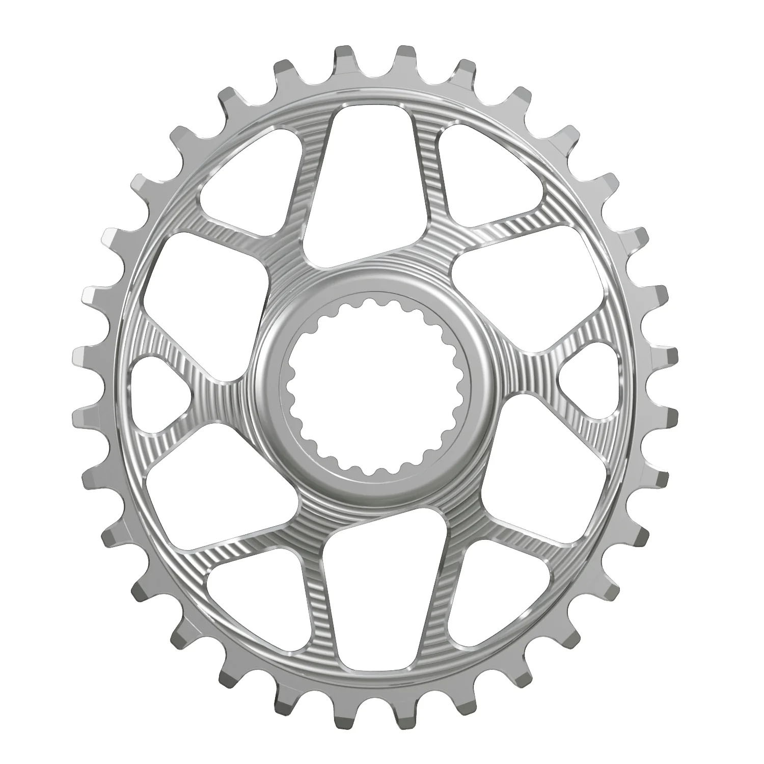 Works Components Oval Chainring, DM, 32T, Boost 3mm, Slv