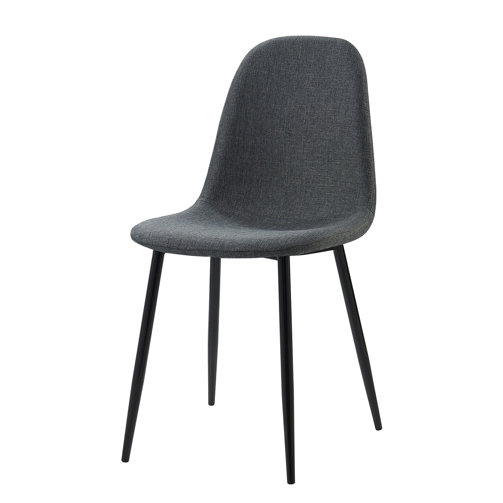 Teamson Home Minimalista Dining Chair with Metal Legs BlackGray (Set of 2)