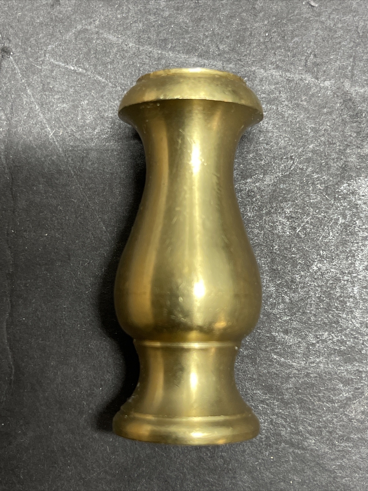 1/8 IPS- FEMALE THREADED 2” INCH TURNED NECK UNFINISHED BRASS 7/8 INCH WIDE