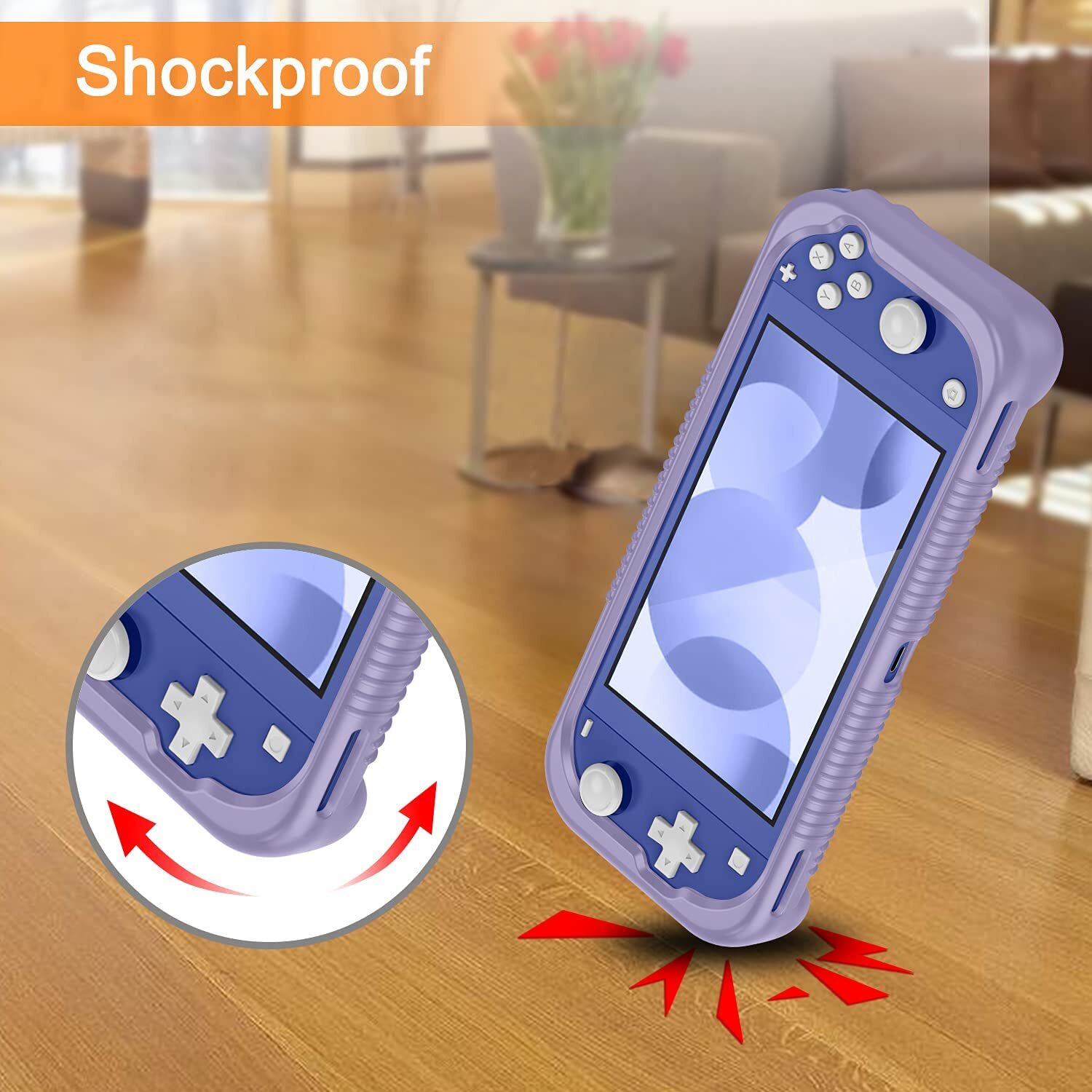 For Nintendo Switch Lite 2019 Case Soft Silicone Shock Proof Protective Cover