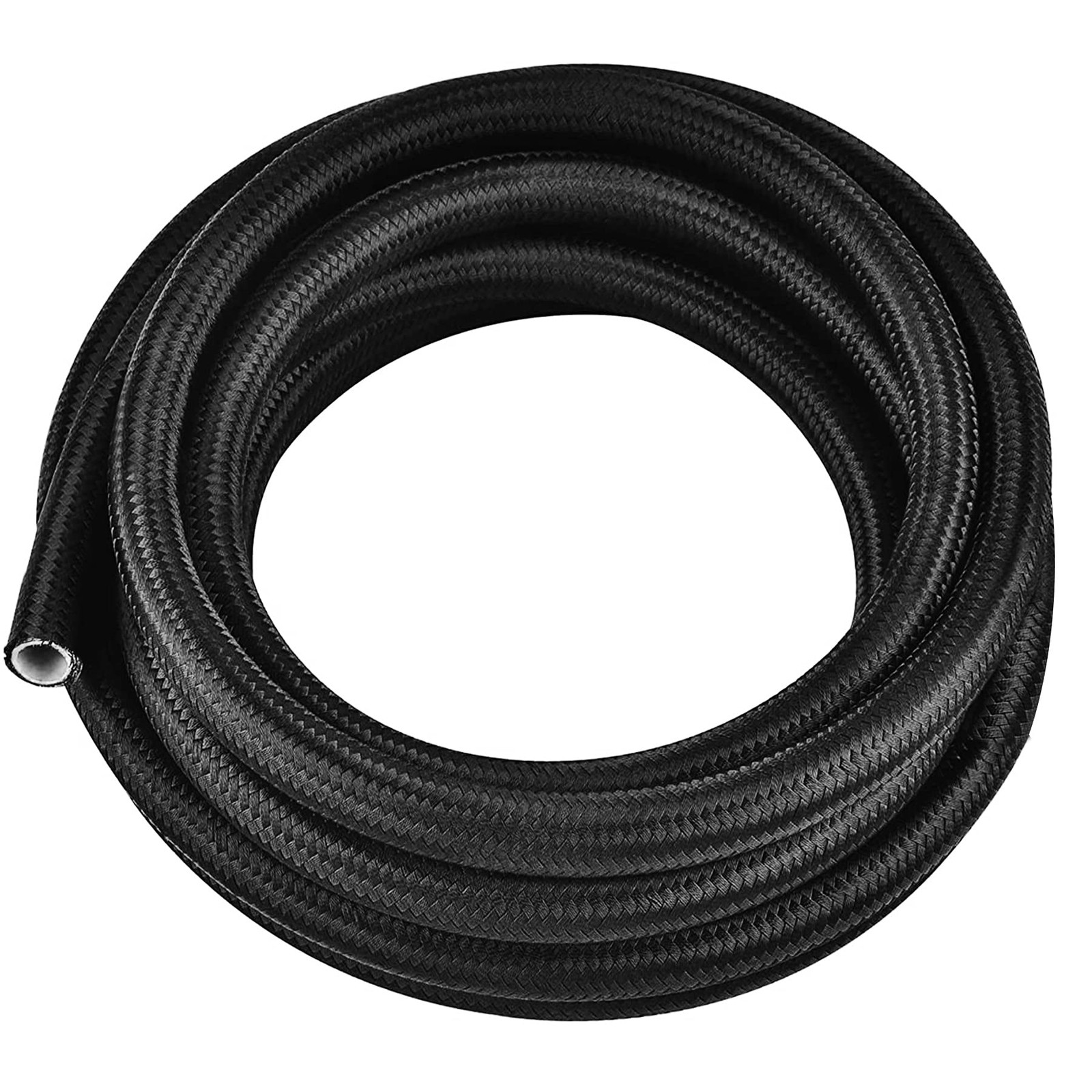 20Ft 6AN AN6 3/8" Fuel Line Hose Nylon Braided Stainless Steel Oil Gas Fuel H...