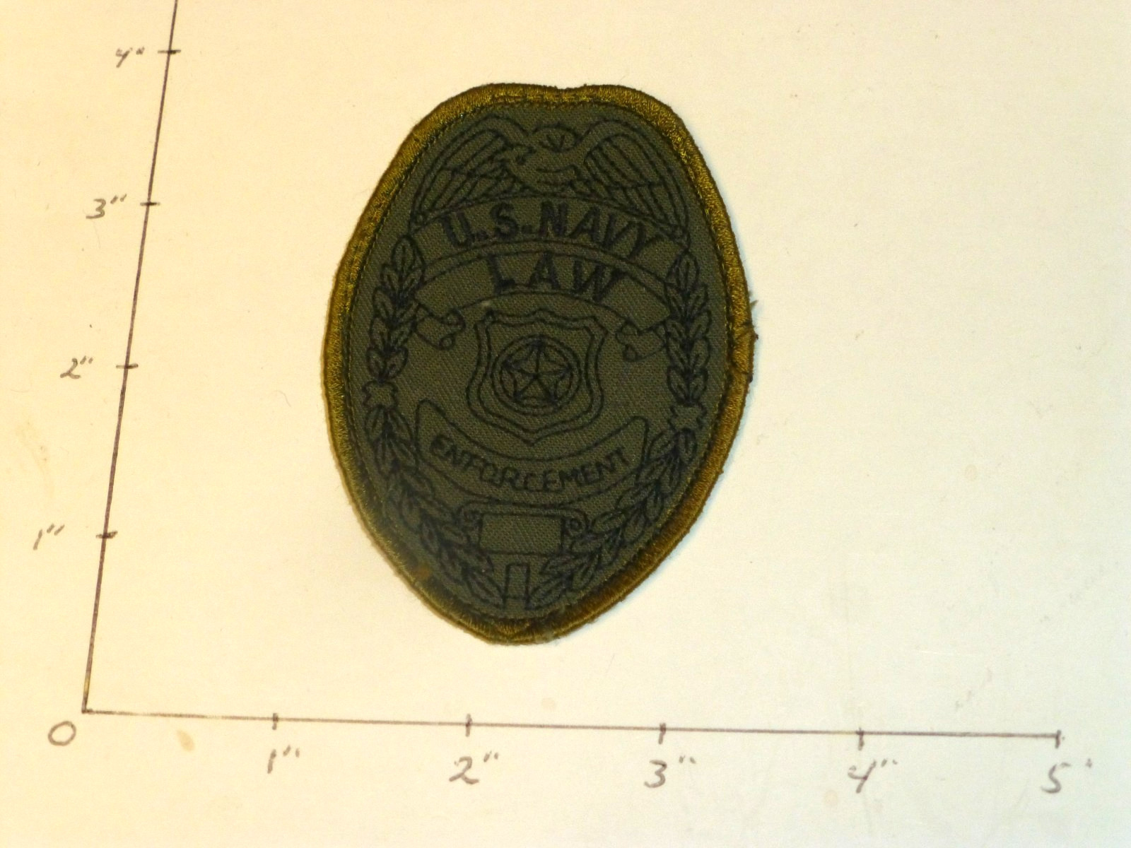 US Navy LAW ENFORCEMENT subdued used patch