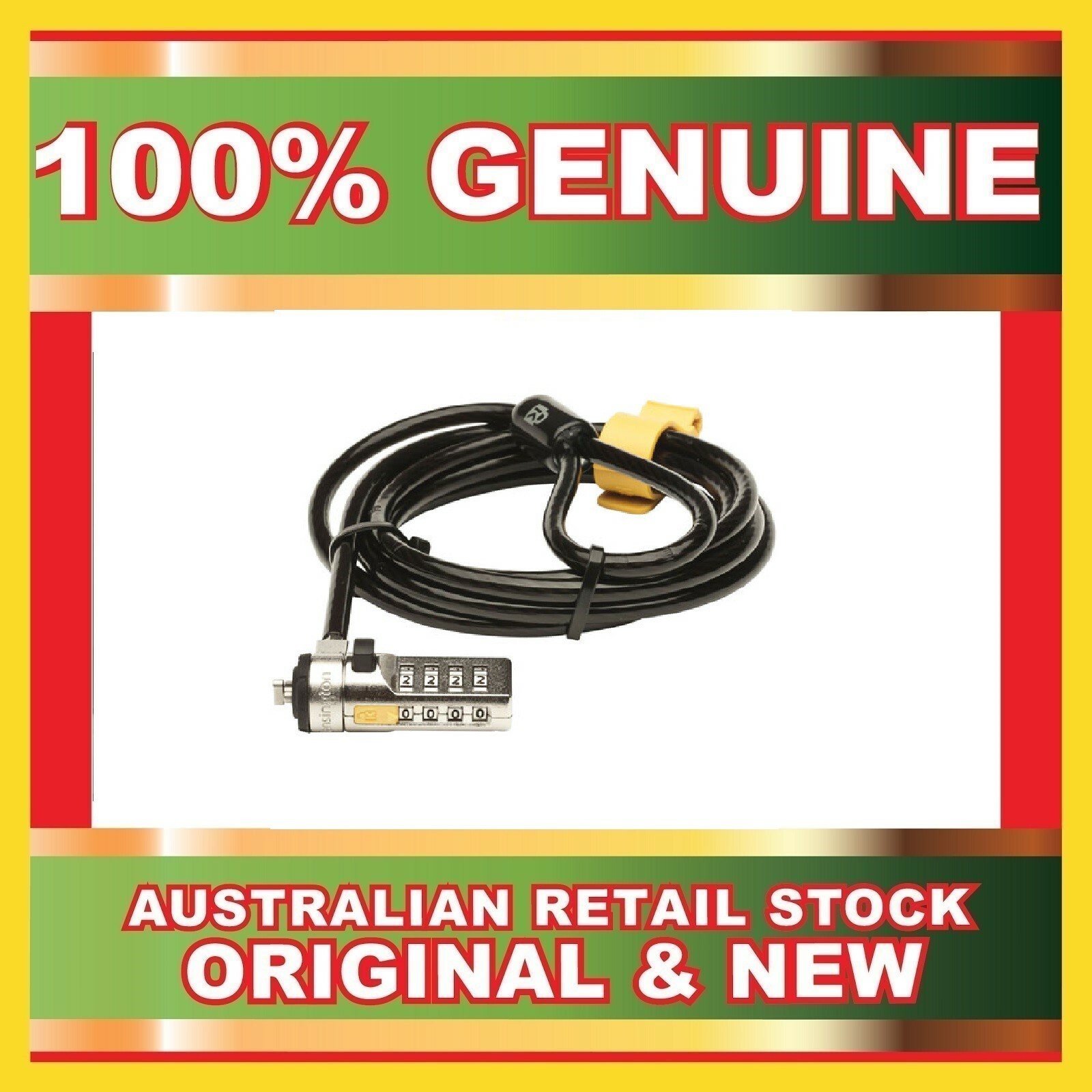 2 x GENUINE KENSINGTON DESKTOP Laptop Combination Cable Laptop Lock K64673AM NEW