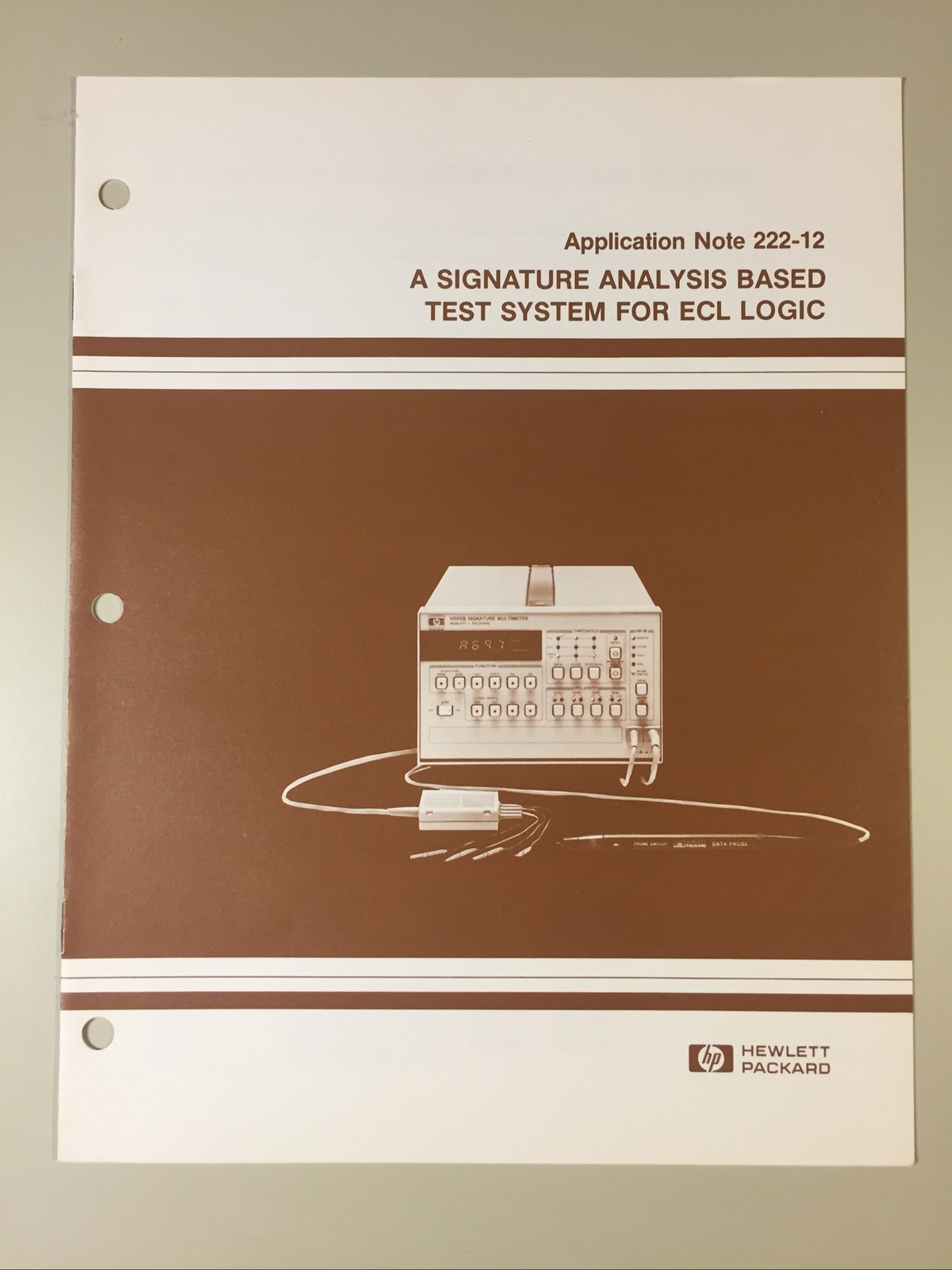 Vintage 1982 HEWLETT-PACKARD A Signature Analysis Based Test System ECL LOGIC