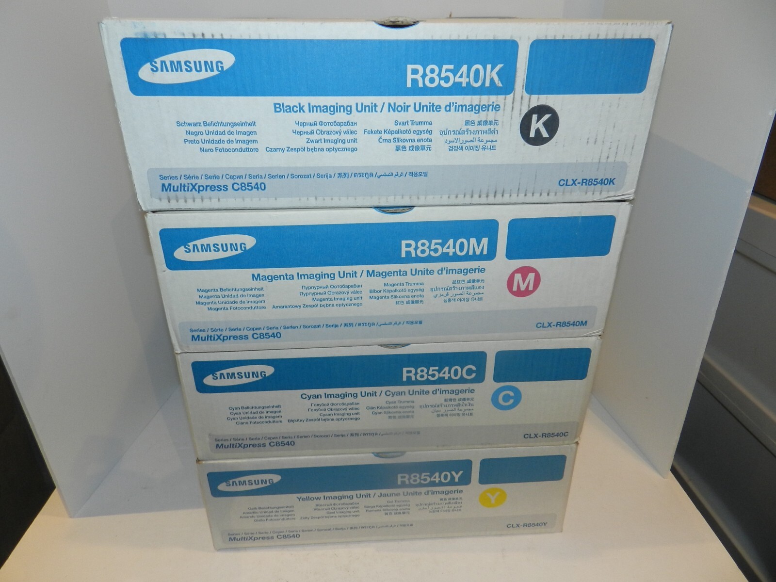 Set of 4 GENUINE SAMSUNG CLX-8540 Imaging Units CLX-R8540 NEW NIB Black Cyan M Y