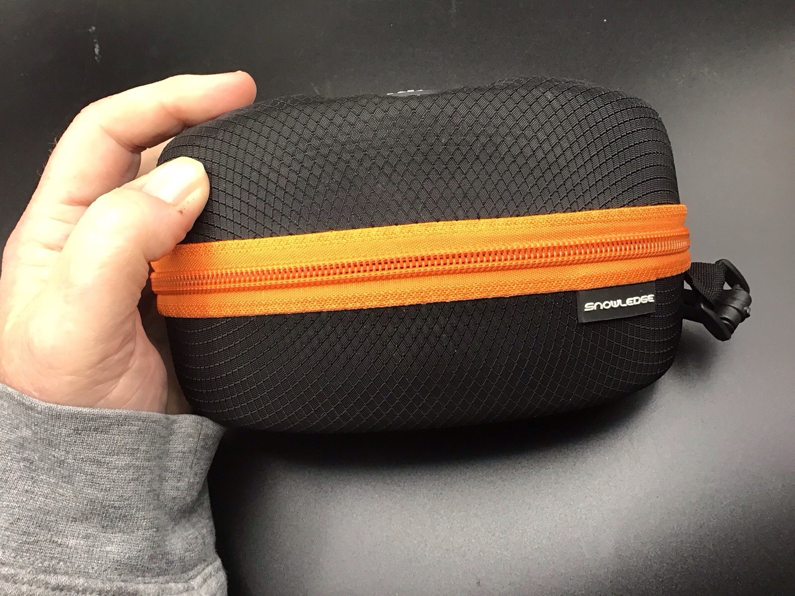 SnowLedge Hard Shell Ski Goggles Zipper Case Plus Goggles