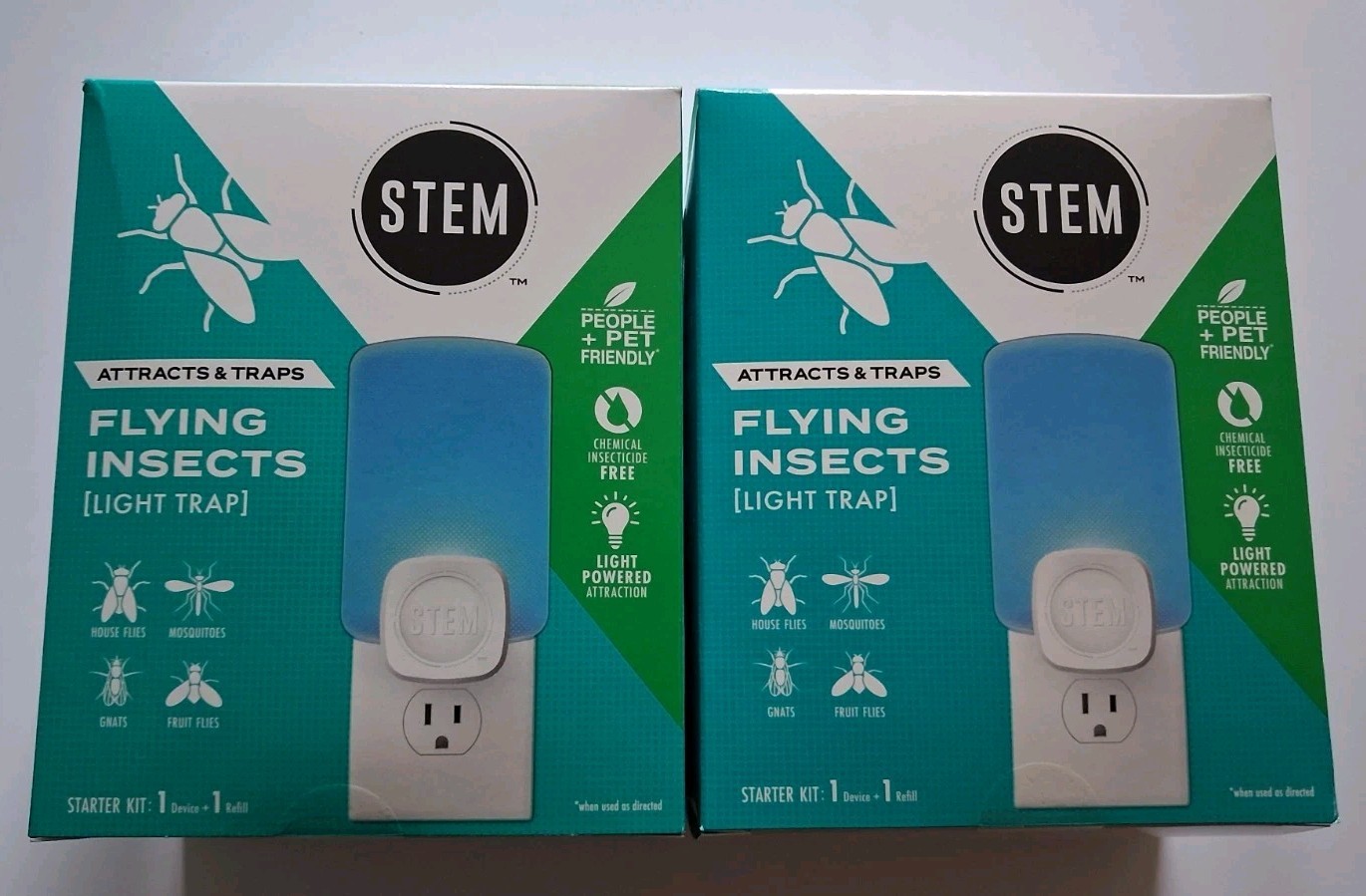 STEM Light Trap Flying Insects Starter Kit 1 Device & 1 Refill - 2 packs