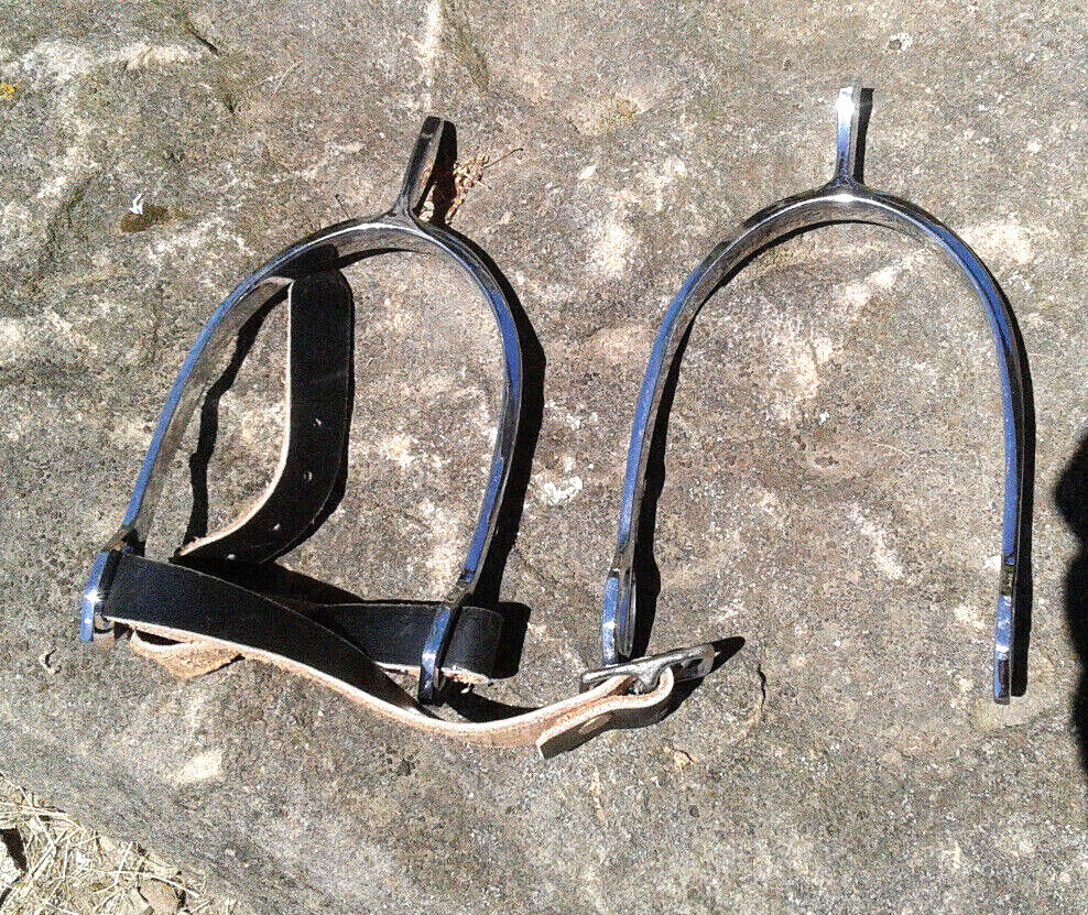 Vintage Pair Never Rust Germany Mens Horseback Riding Spurs