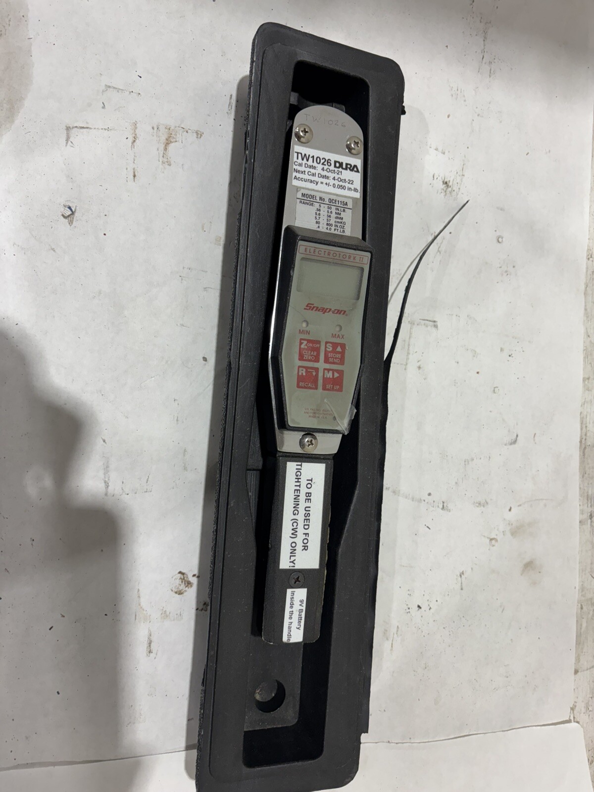 Snap-on Torque Wrench Electrotork II QCE225A 5-50 Ft Lb Tested Working (D6C)