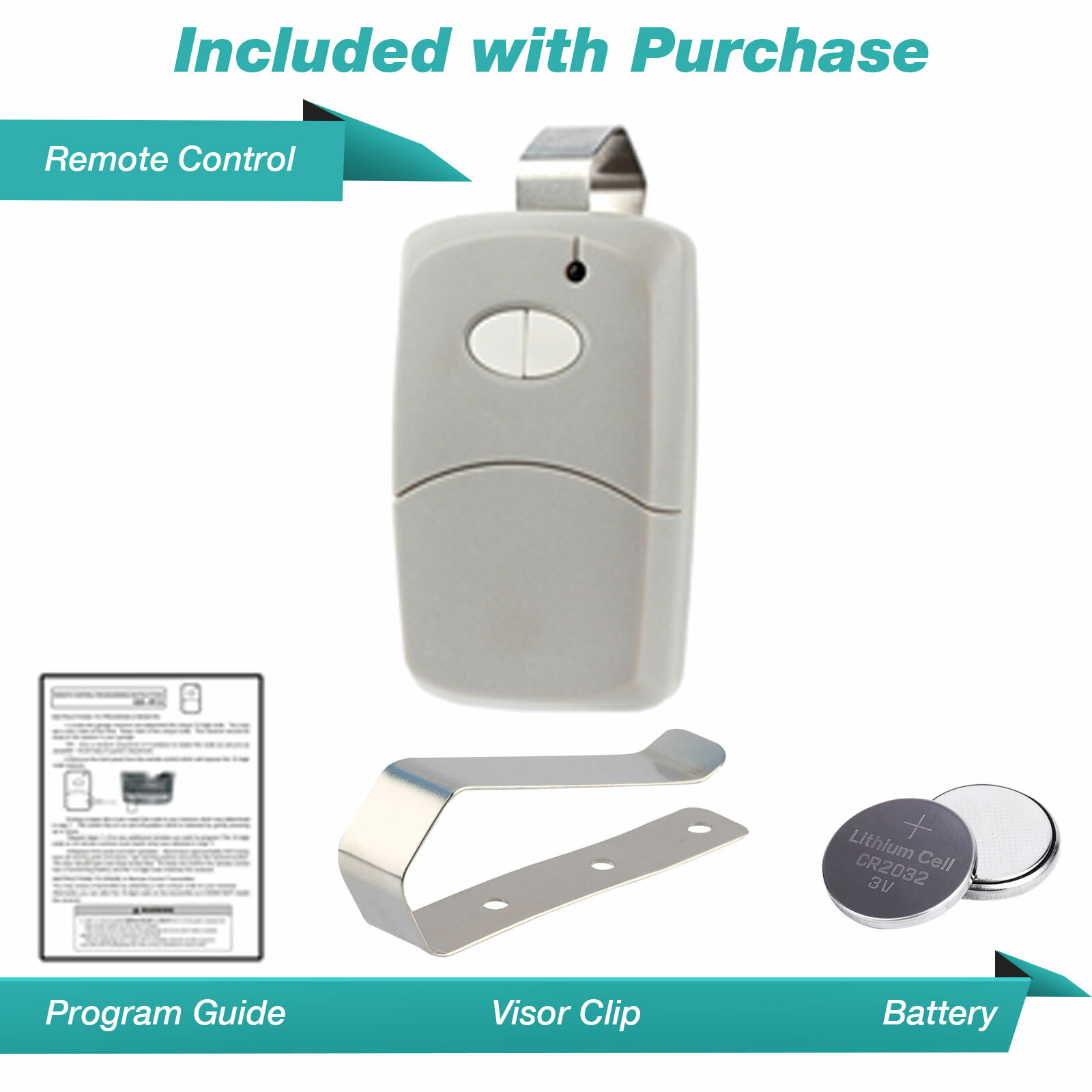 Garage Door Opener 2-Button Remote Grey for Linear Multi-Code MCS412001