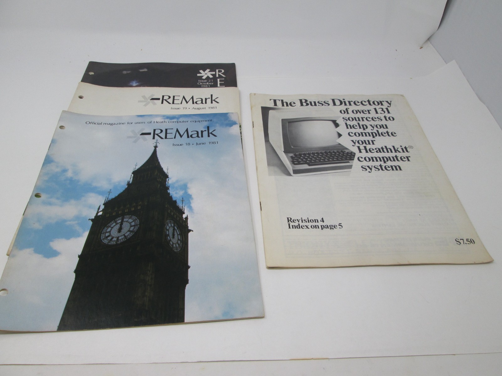 Heath HUG Computer REMark Magazines 1981 June,Aug and Oct  Heathkit Group