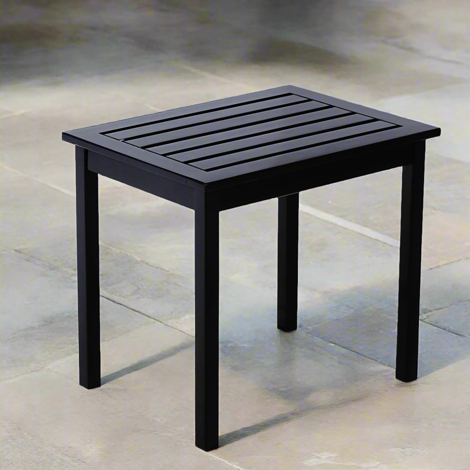 Bentley Solid Mahogany Outdoor Side Table – Weather-Resistant Patio End Table, O