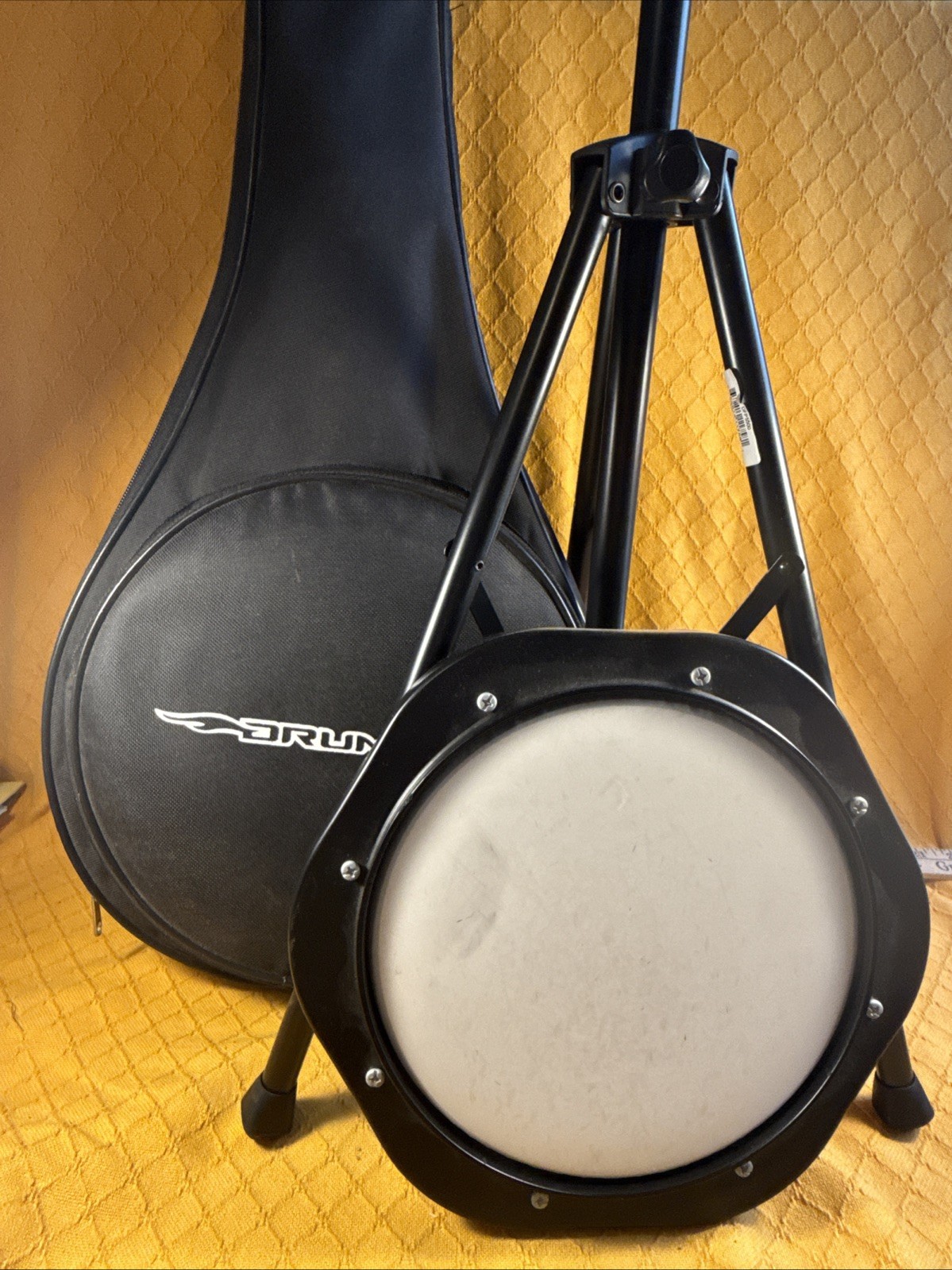 OnStage DrumFire  Drum Practice Pad w/ Stand & Bag