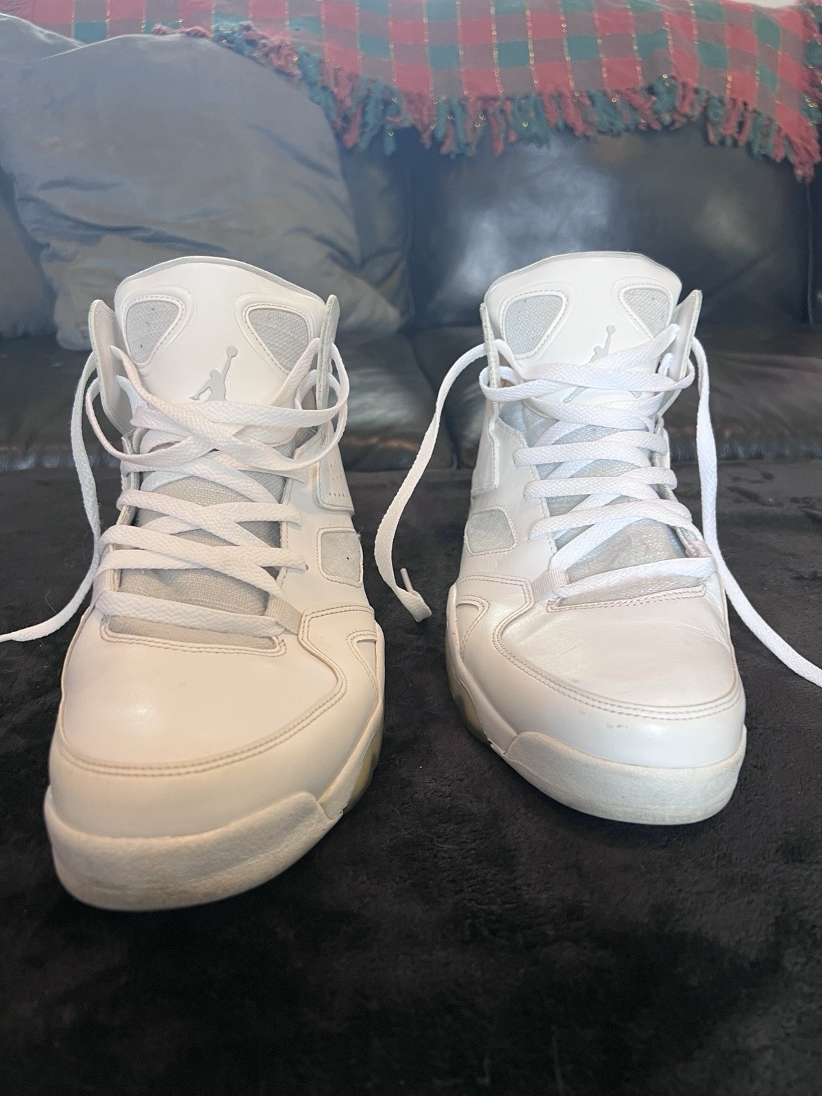 Men NIKE Air Jordan Flight Club '91 WHITE / MATTE SILVER (555475 100) W Box👍