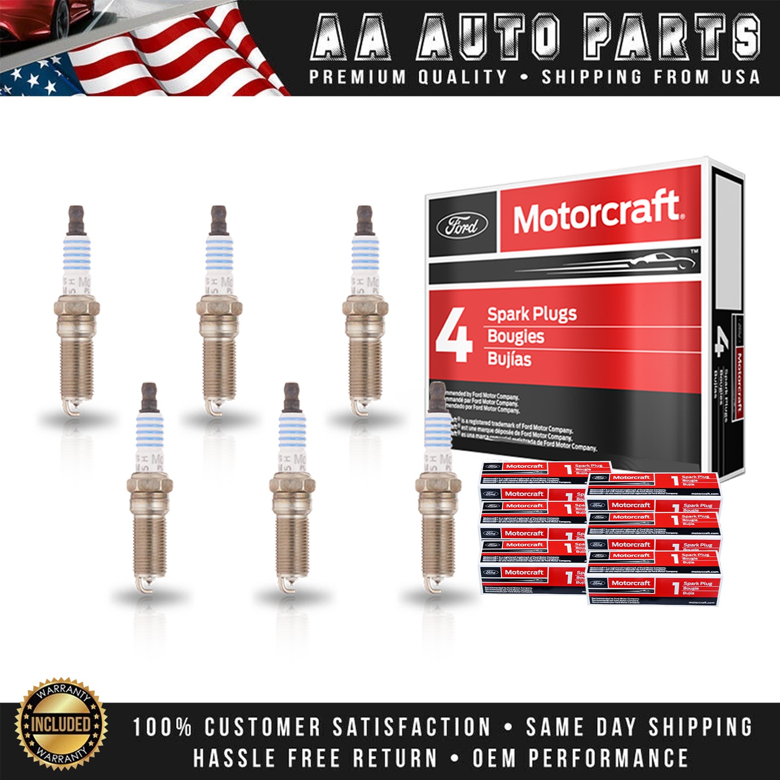 6 Motorcraft Platinum Spark Plug for 2007-2010 Ford Edge 3.5L V6 SP411 AYFS22FM