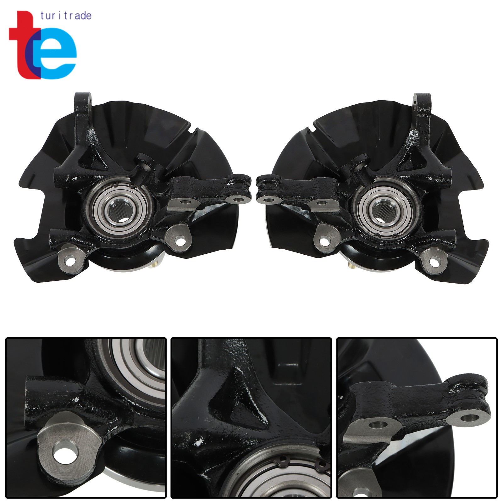 For Kia Rio Rio5 Hyundai Accent 2006-11 Front LH & RH Steering Knuckle Assembly
