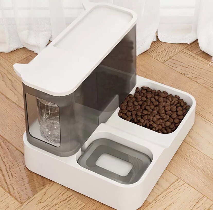 Auto Pet Cat Feeder Dog Automatic Dual Bowls Food Dispenser 3.8Litre