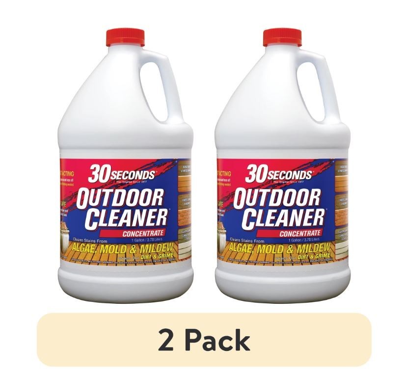 30 Seconds Outdoor Concentrate Algae Mold and Mildew Cleaner (1 Gallon) - 2 Pack
