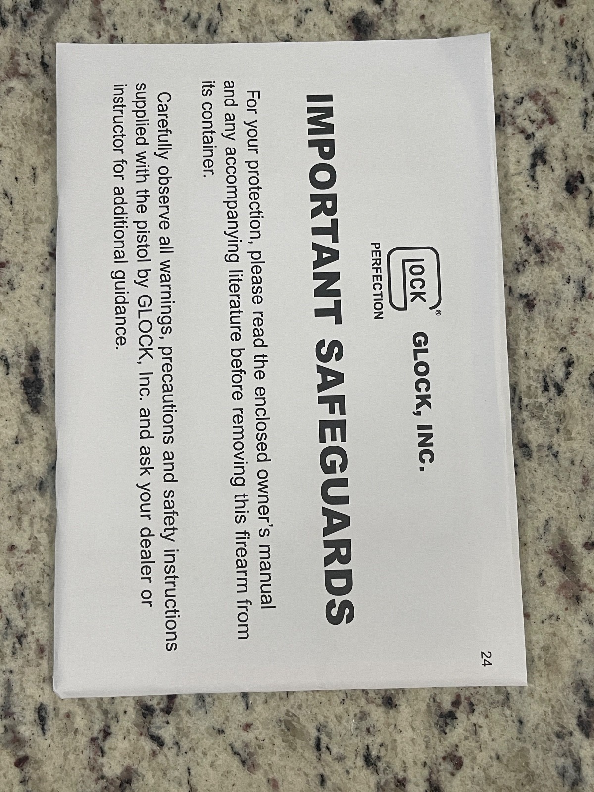 Glock All Models Manual Pack - New Factory OEM - 2024 Dated - Sealed #1