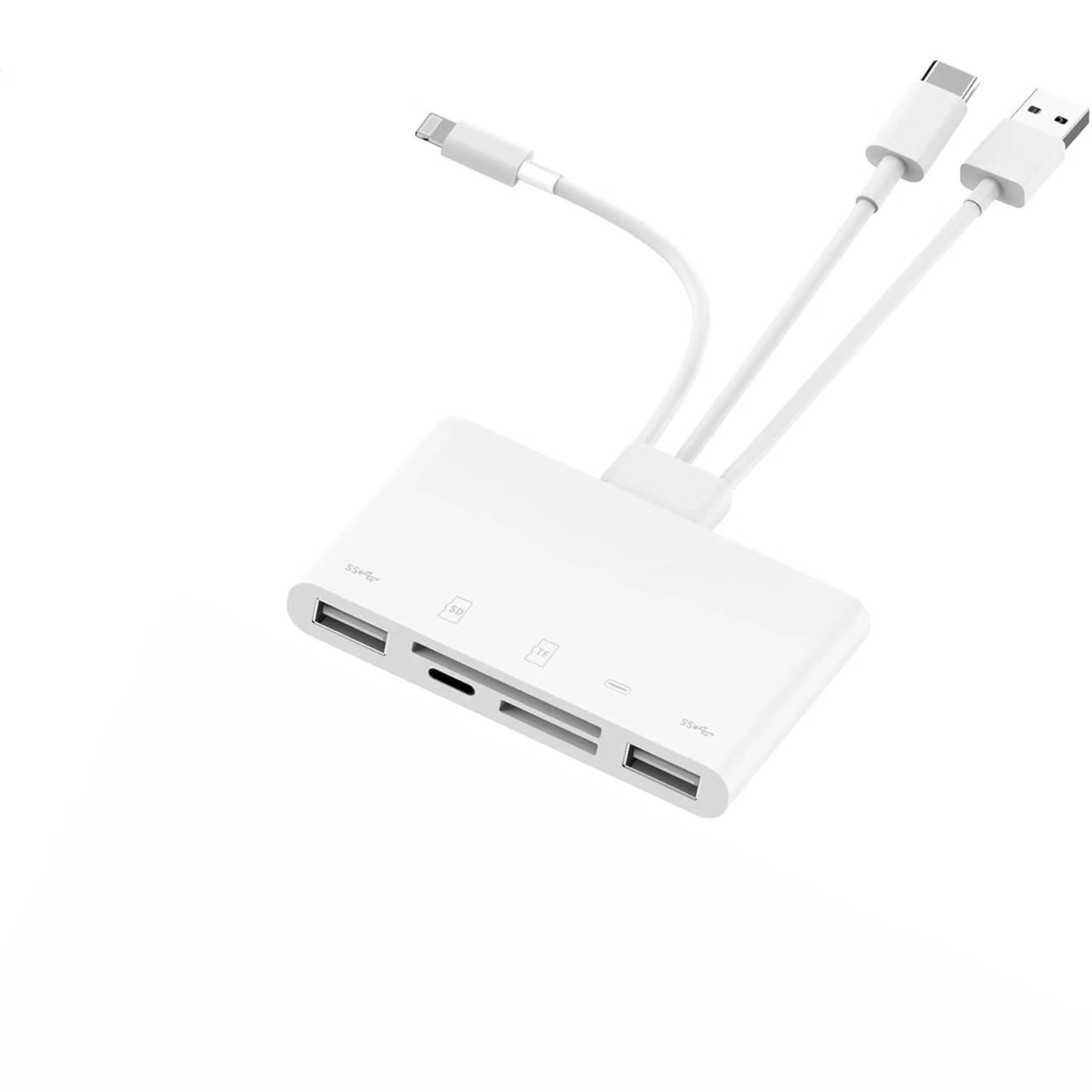 5 in 1 Memory Card Reader USB 3.0 OTG Adapter SD Card Reader Fit iPhone/iPad LOT