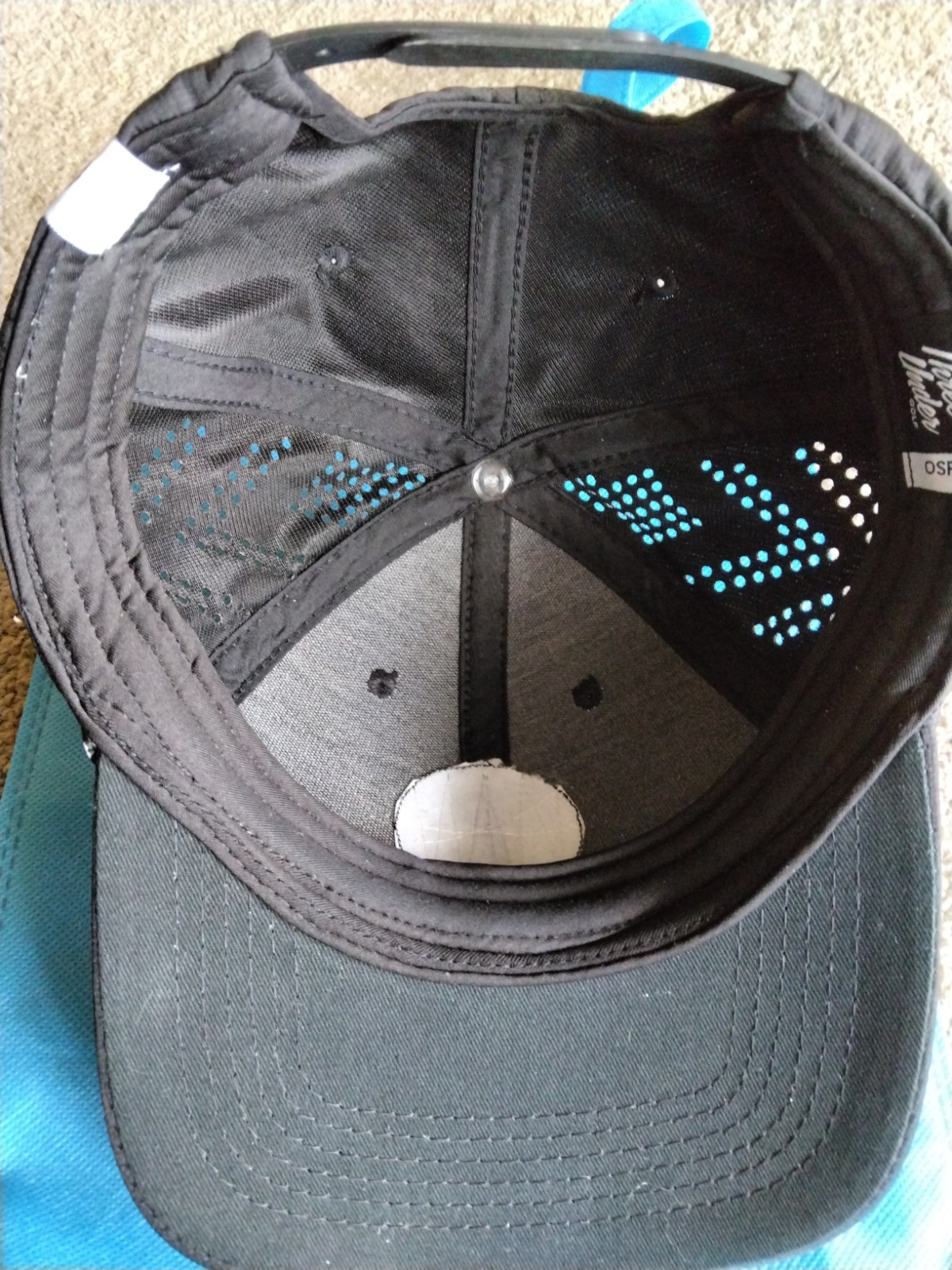 Three Under Golf Vented Cap - Est. MMXXI - Black & White Snap Back - Adjustable