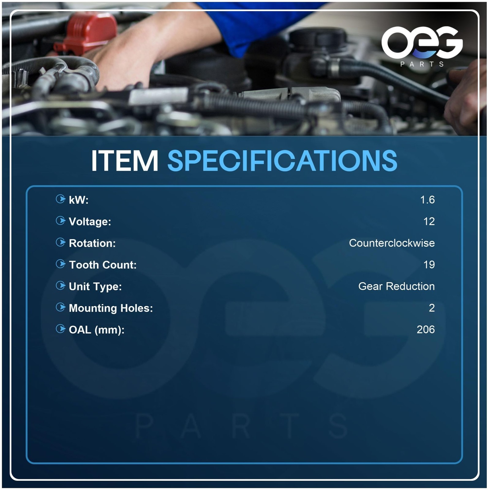 OEG Parts New Starter Compatible with Honda Odyssey 3.5L V6 2007-2010 07 08 0...