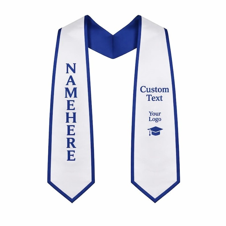Custom Graduation Stole 2026, Personalized Graduation Sash with Name, Custom Tex