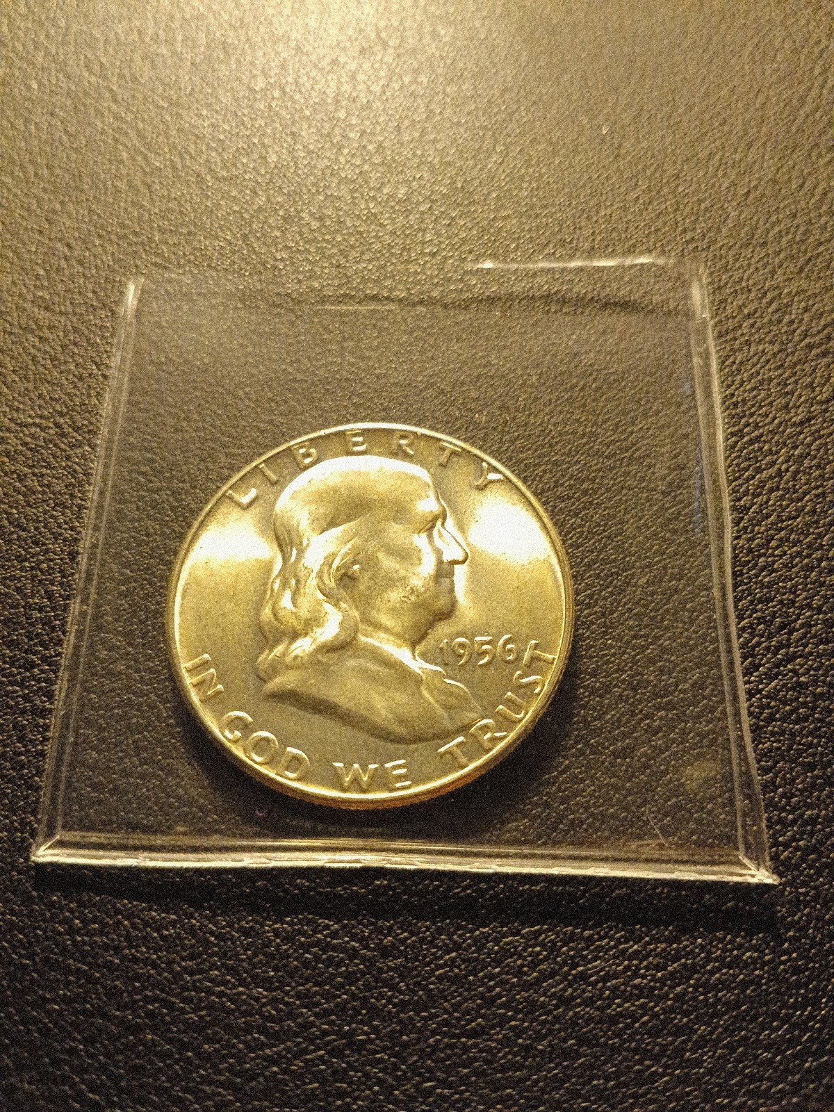 1956-P Franklin Half Dollar 90% SILVER Almost Uncirculated