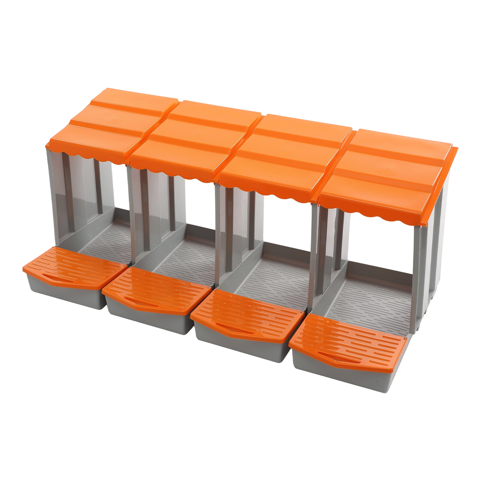 Orange Chicken Nesting Box Modern 4-Compartment Chicken Nesting Box PP NEW