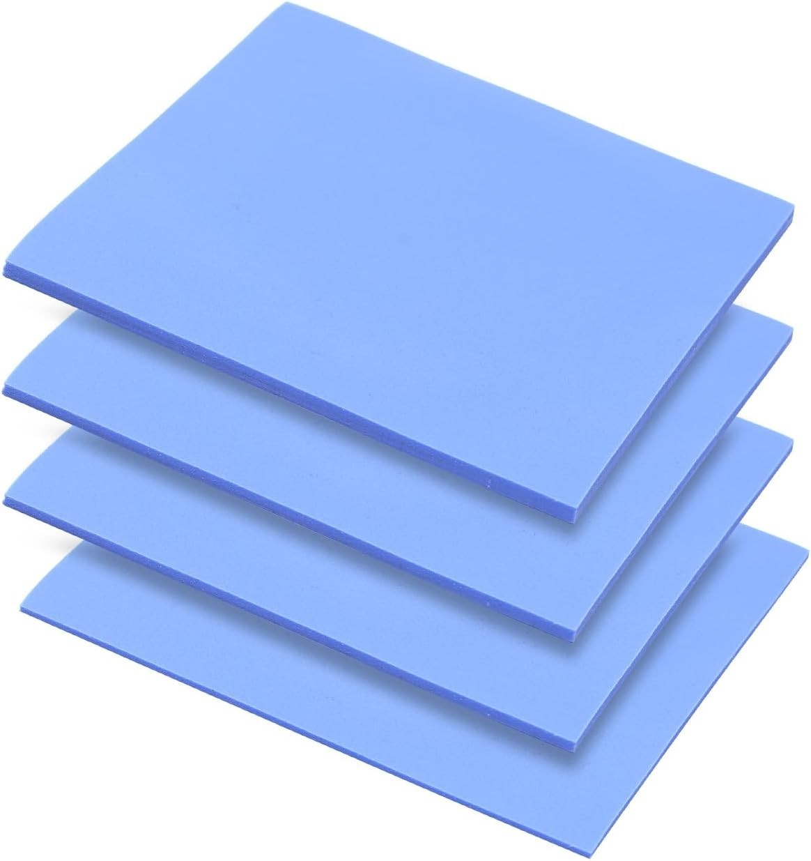 4 Pack Thermal Pad 100X100Mm (0.5Mm 1.0Mm 1.5Mm 2.0Mm) Blue Silicone Thermal Pad