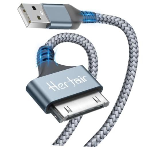 30 Pin Charger Cable for Old iPhone/iPod/iPad Support Fast 3ft/1m 1 Pack