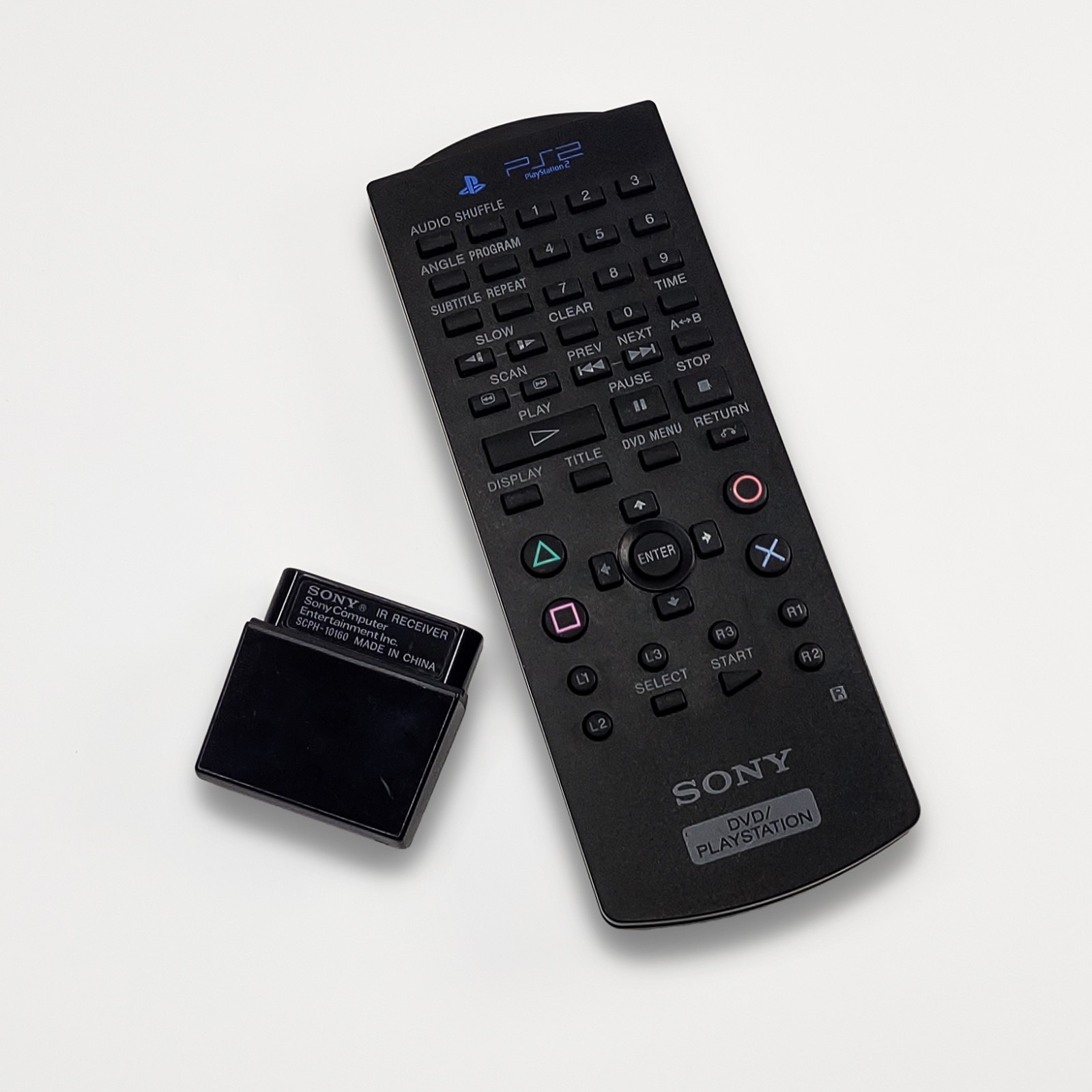 Sony PlayStation 2 DVD Remote Control with IR Receiver Genuine Official PS2