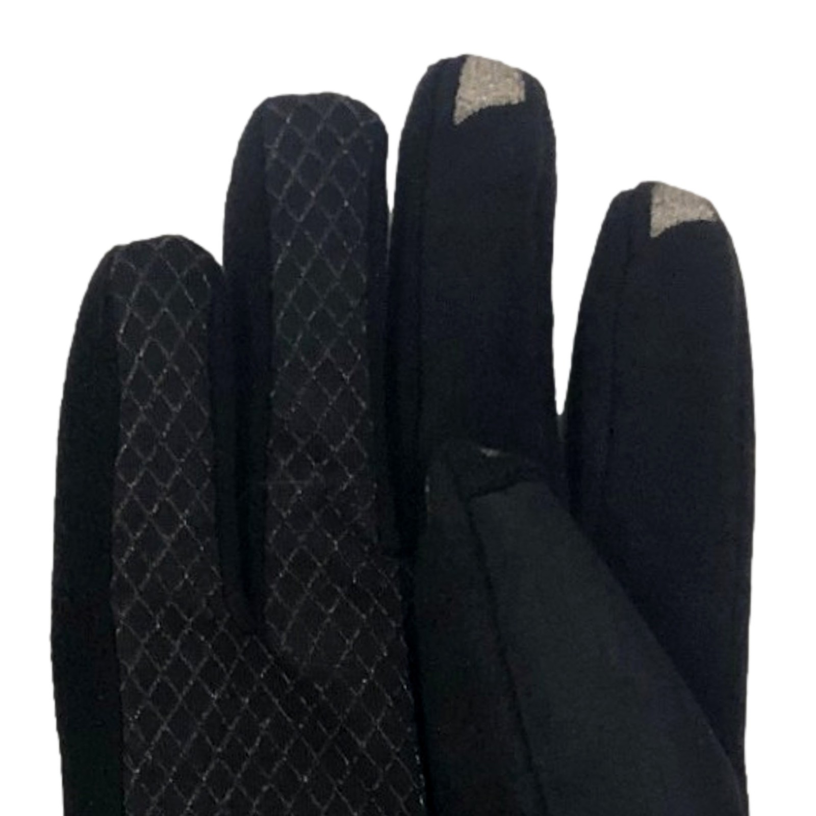 Isotoner Smartouch Mens Black Touchscreen Text Gloves Plush Lined Matrix