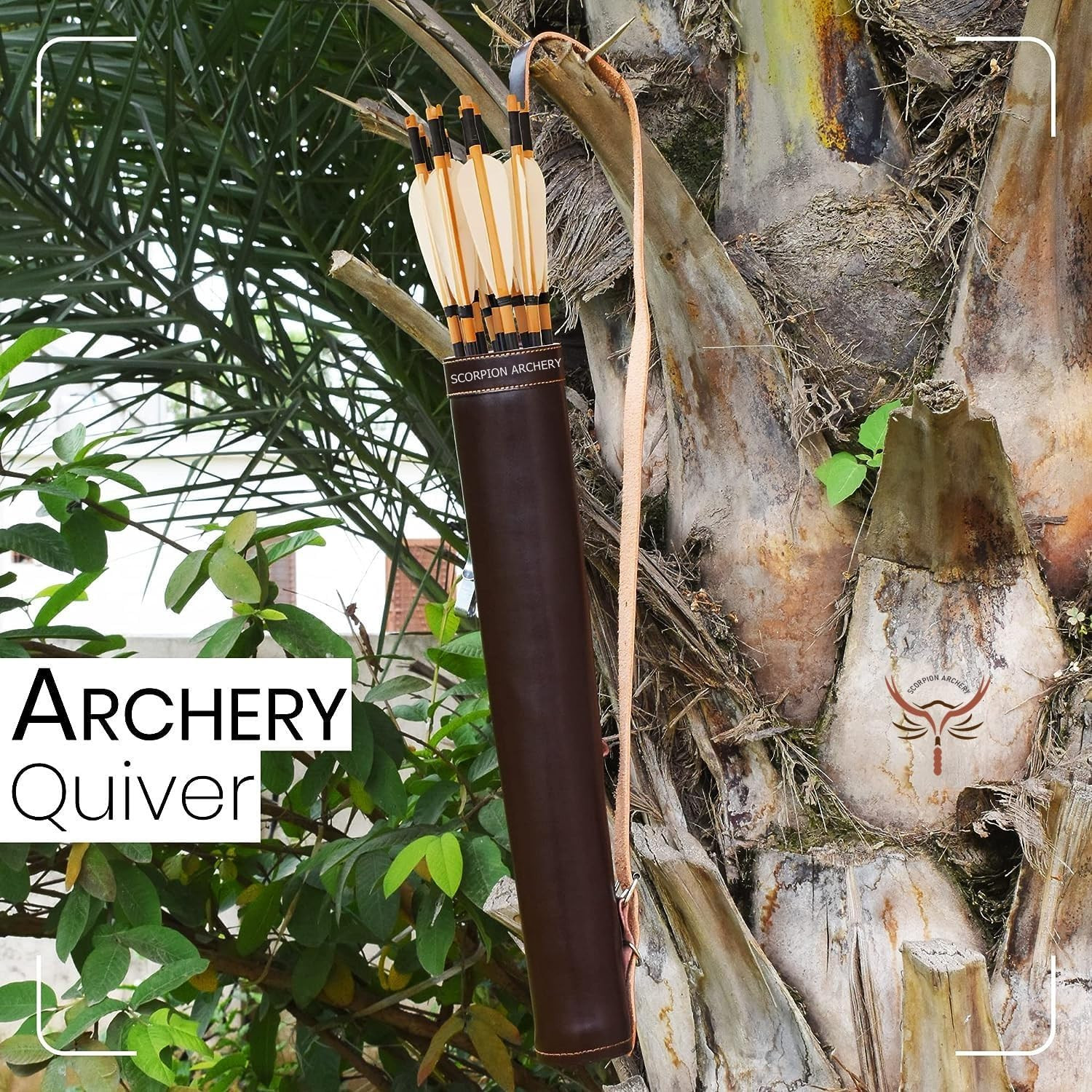 Handmade Leather Back Quiver for Bows - Lightweight & Comfortable Gift