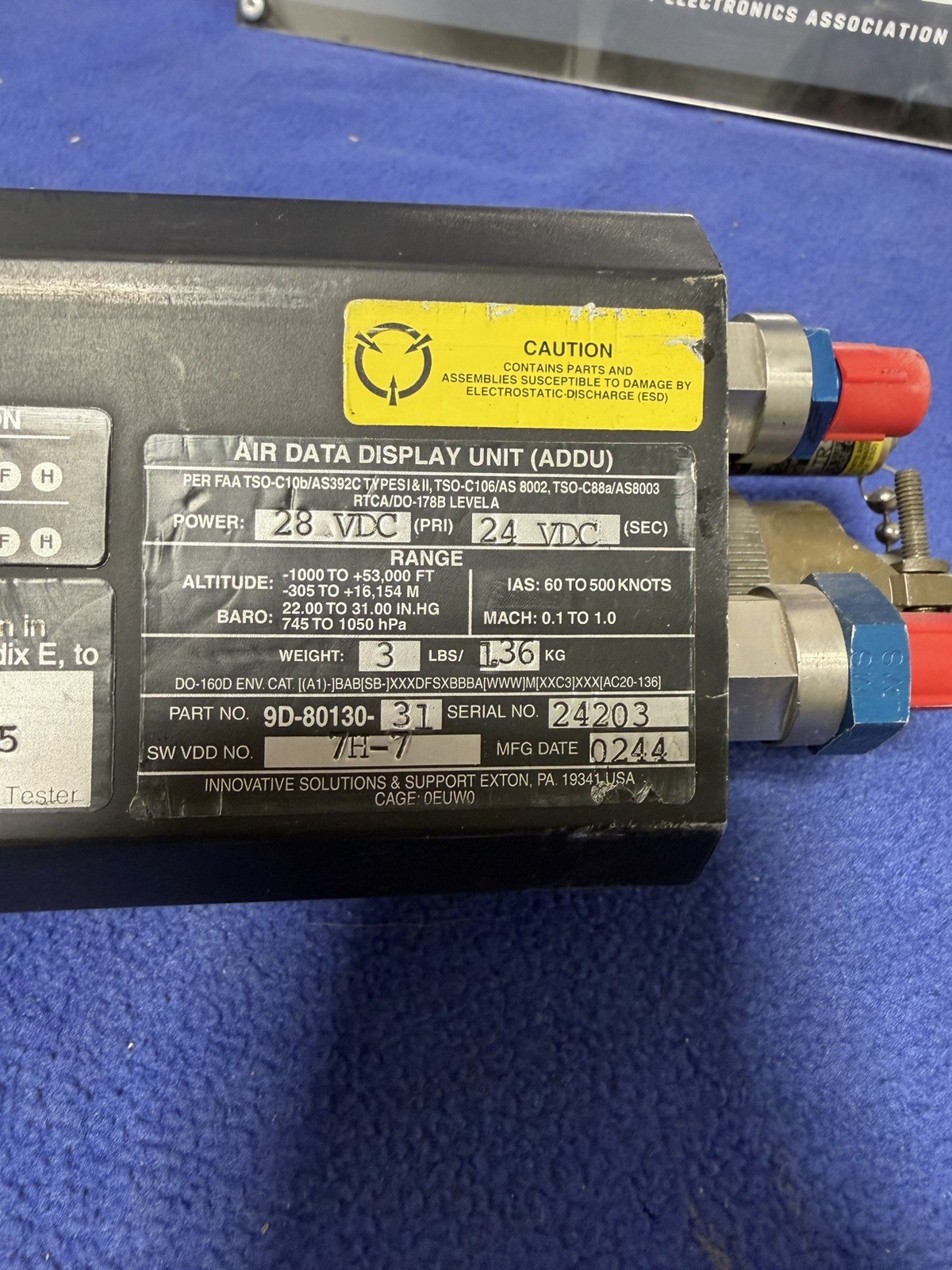 AIR DATA DISPLAY UNIT P/N 9D-80130-31