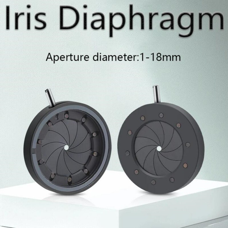 1-18mm Adjustable Manual Aperture Module Iris Diaphragm Optical Mechanical
