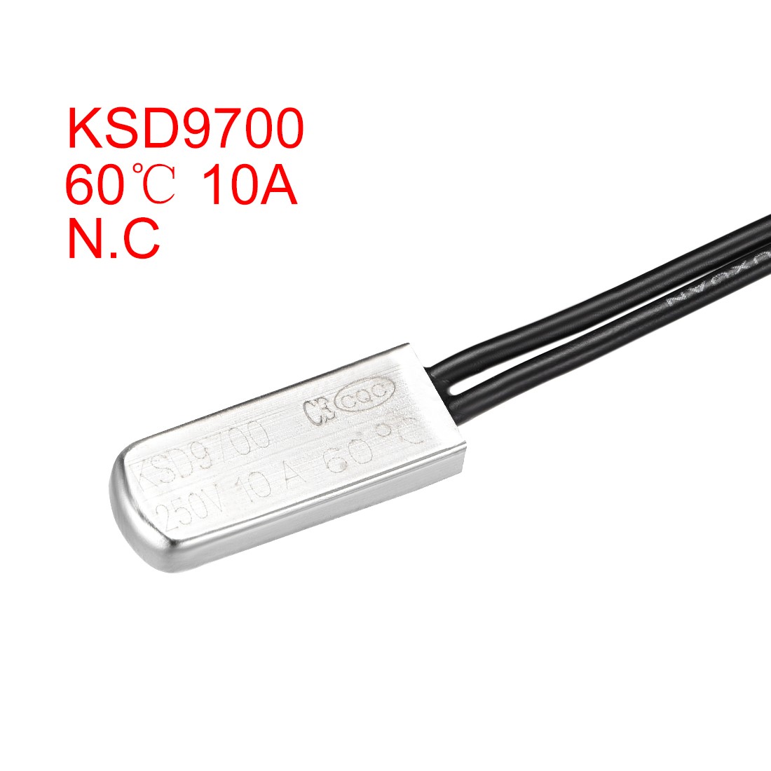 2pcs KSD9700 Thermostat 60℃ N.C 10A Metal Temperature Control Switch Controller