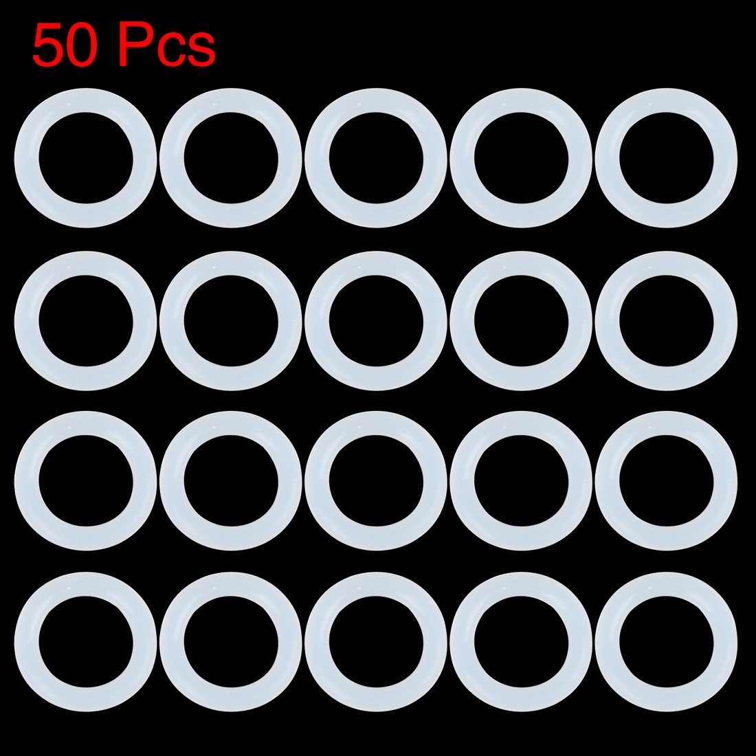 50Pcs Silicone O-Rings, 20mm OD, 13mm ID, 3.5mm Width, Seal Gasket White